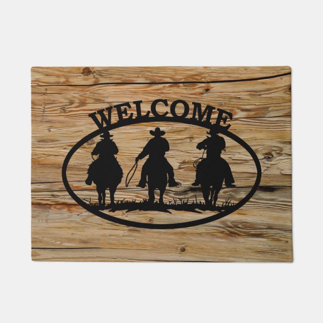 Western Wood texture Door mat (Front)