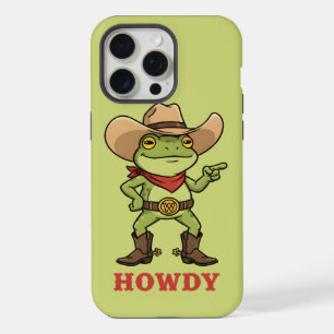 Western Yeehaw Frog Howdy Frog Funny Cowboy Meme iPhone 15 Pro Max Case