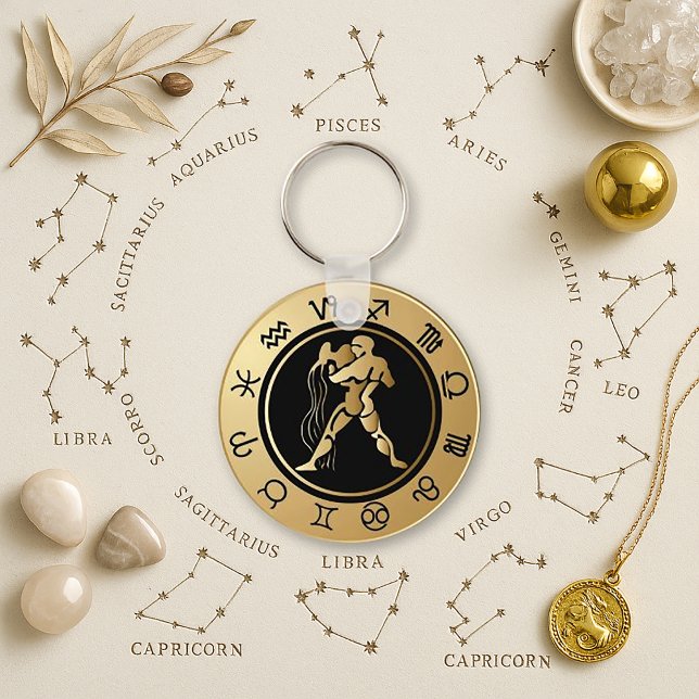 Western Zodiac - Aquarius Key Ring (Creator Uploaded)