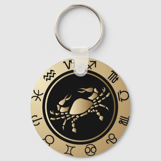 Western Zodiac - Cancer Key Ring (Front)