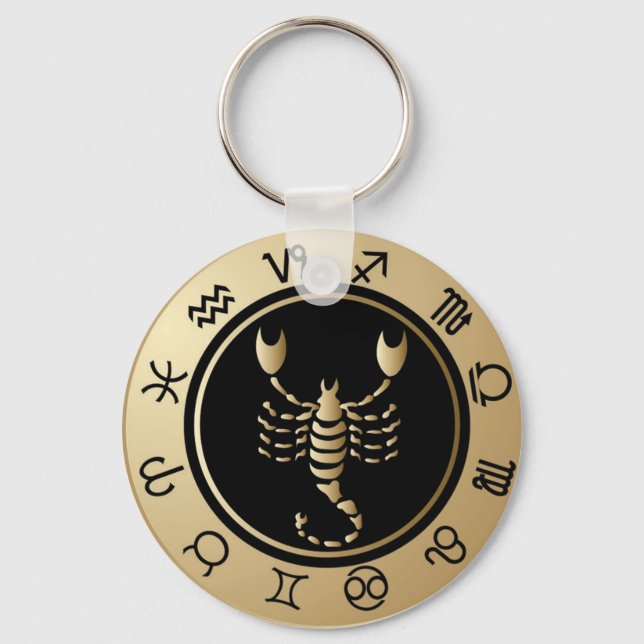 Western Zodiac - Scorpio Key Ring (Front)