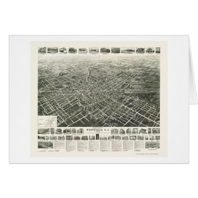 Westfield, NJ Panoramic Map - 1929 (Front Horizontal)