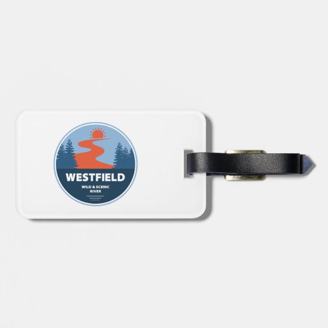 Westfield Wild And Scenic River Massachusetts Luggage Tag (Back Horizontal)