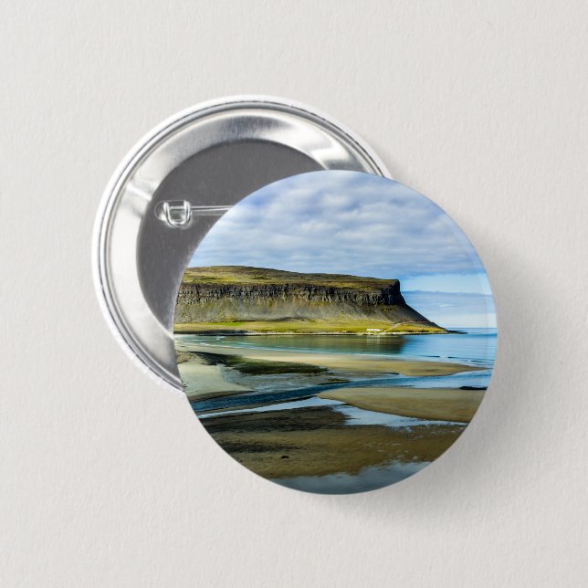 Westfjords, Iceland 6 Cm Round Badge (Front & Back)