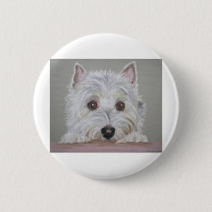 Westie 6 Cm Round Badge