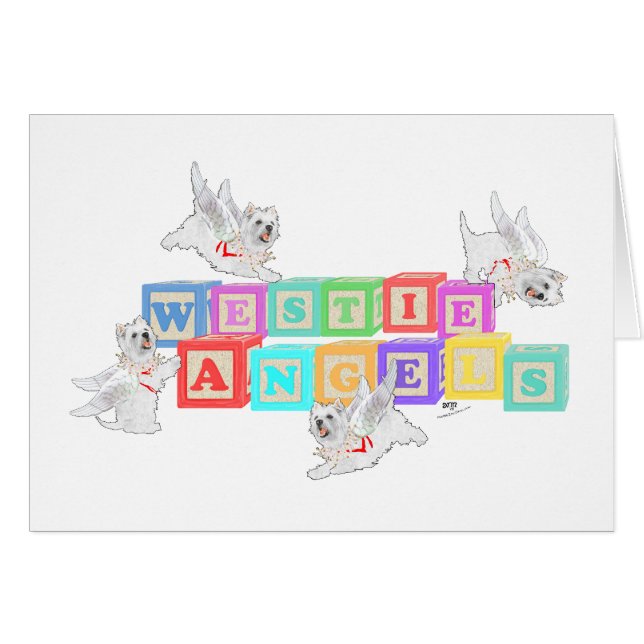 Westie Angel Blocks (Front Horizontal)
