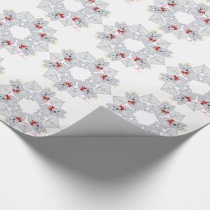 Westie Angel Snowflake Wrapping Paper