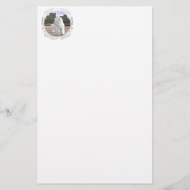 Westie at Bamburgh Castle Stationery (Front)