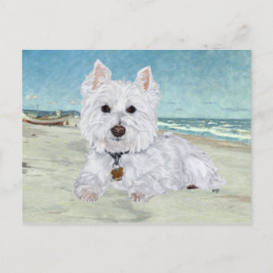 Westie at the Beach Postcard