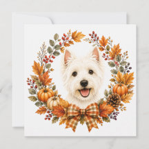 Westie Autumn Wreath