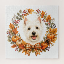 Westie Autumn Wreath