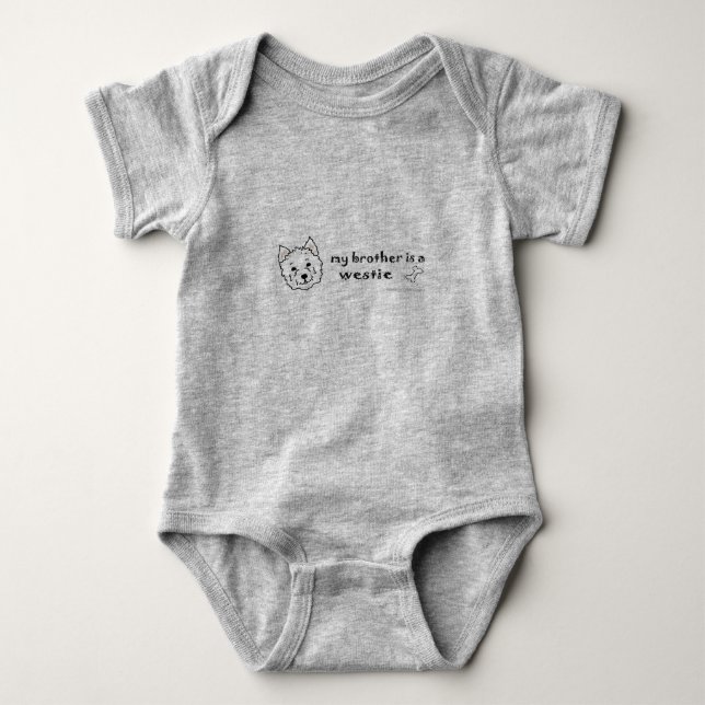 westie baby bodysuit (Front)
