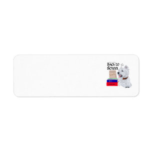 Westie Back to School Address Label
