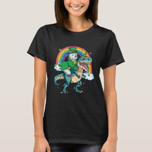 Westie Beer Dino Rex Horn Rainbow Dog T-Shirt