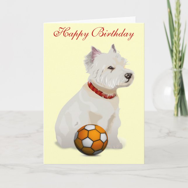Westie "Birthday" Card (Front)