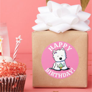 Westie BIRTHDAY KiniArt Stickers