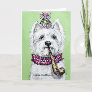 Westie Birthday Party Card