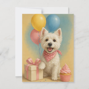 Westie Birthday Postcard