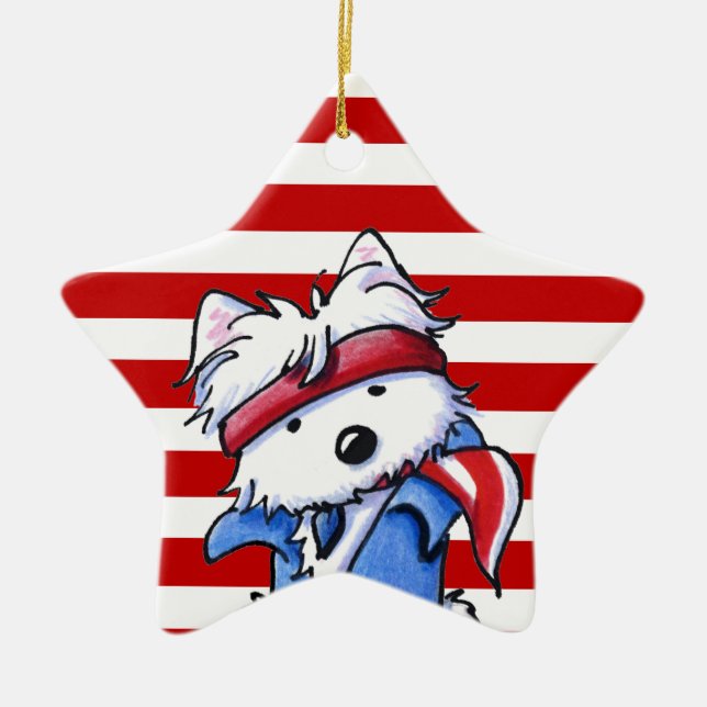 Westie Boss Ornament (Front)