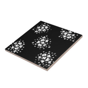 Westie Bouquet Tile