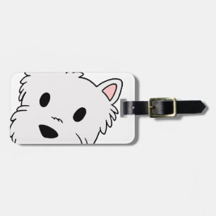 westie cartoon head.png luggage tag