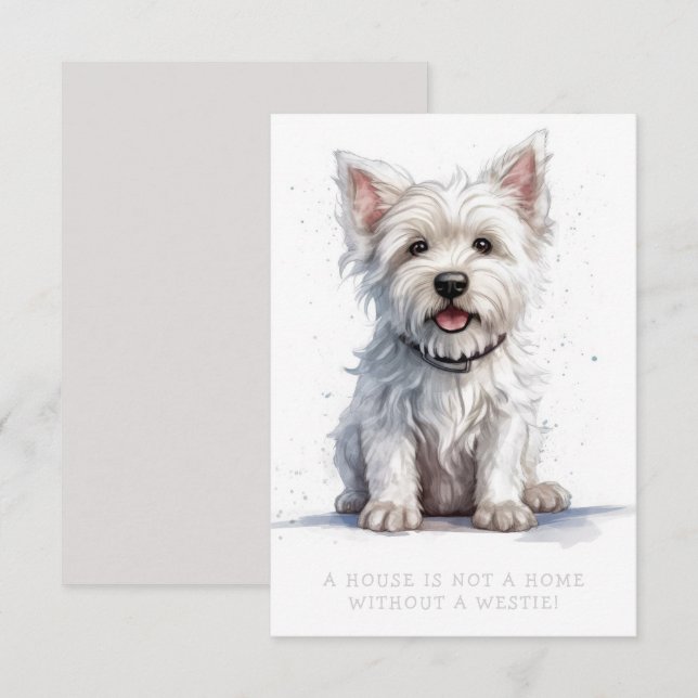 Westie Cheeky Cute Greeting Birthday Thanks Card (Front/Back)