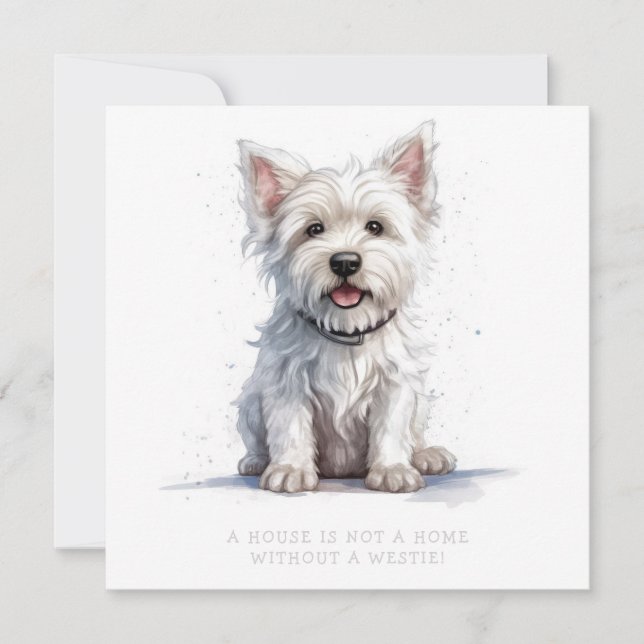 Westie Cheeky Cute Greeting Card Personalise (Front)