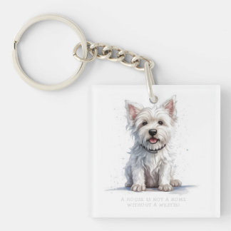 Westie Cheeky Cute Personalised  Key Ring
