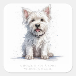 Westie Cheeky Cute Personalised Label Sticker