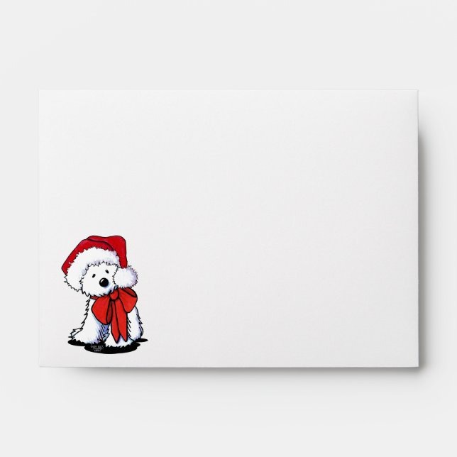 Westie Christmas Card Envelope (Front)