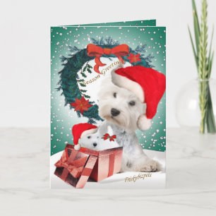 Westie Christmas gift cards
