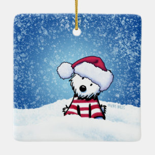 Westie Christmas KiniArt™ Ceramic Ornament
