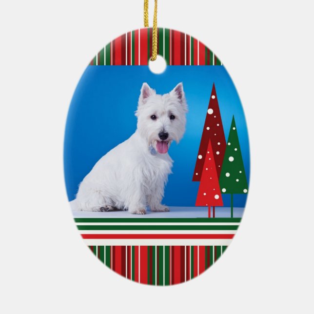 Westie Christmas Ornament (Back)