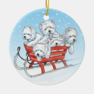 Westie Christmas Ornament by Borgo