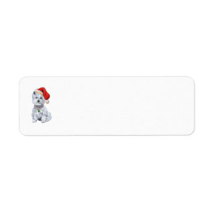 Westie Christmas Return Address Label
