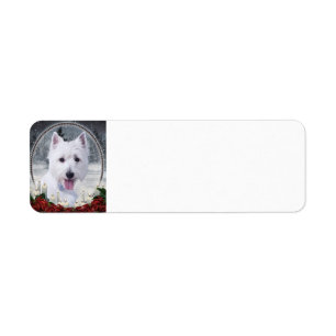 Westie Christmas Return Address Labels