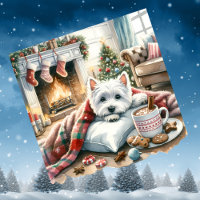 Westie Christmas Scene