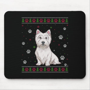 Westie Christmas Sweater Xmas Pet Animal Dog Lover Mouse Mat