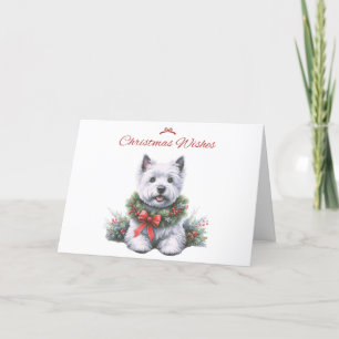 Westie Christmas Wishes Card