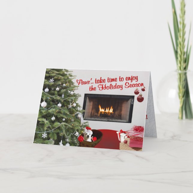 Westie Christmas Wishes Greeting Card (Front)