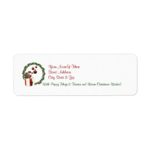 Westie Christmas Wishes Return Address Labels #2