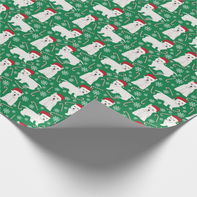 Westie christmas wrapping paper (Corner)