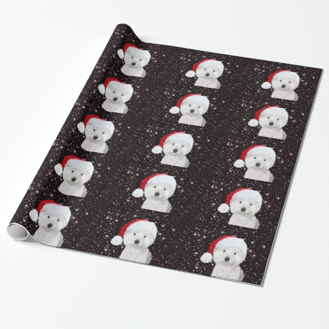 Westie Christmas Wrapping Paper (Unrolled)
