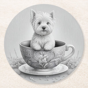 Westie coaster - Wes-tea
