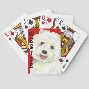 Westie Colour Block Playing Cards