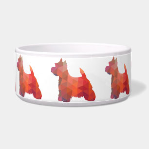 Westie Colourful Geometric Pattern Silhouette Dog