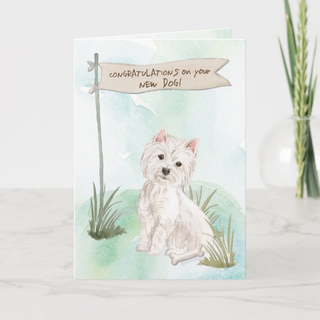 Westie Congratulations on New Dog Card (Front)