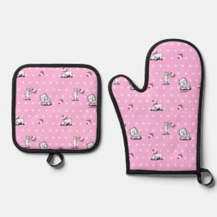 Westie Cupcakes Oven Mitt & Pot Holder Set