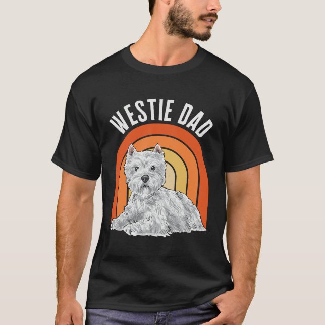 Westie Dad Dog Dad West Highland White Terrier T-Shirt (Front)