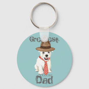 Westie Dad Key Ring